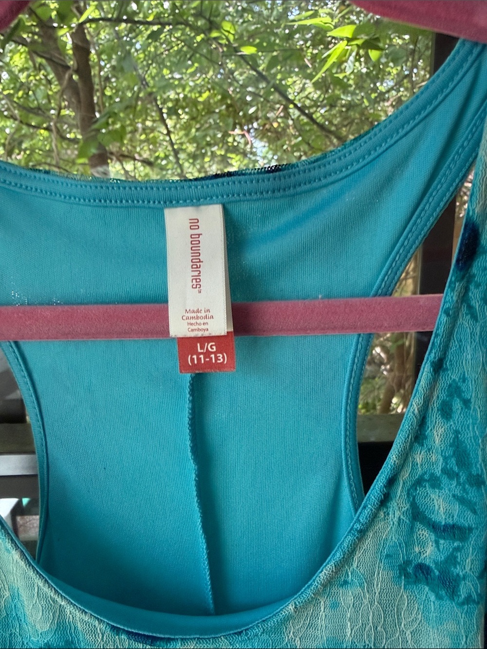 No Boundaries Teal and Dark Teal Tie-Dye Maxi Dress - Picture 2 of 2
